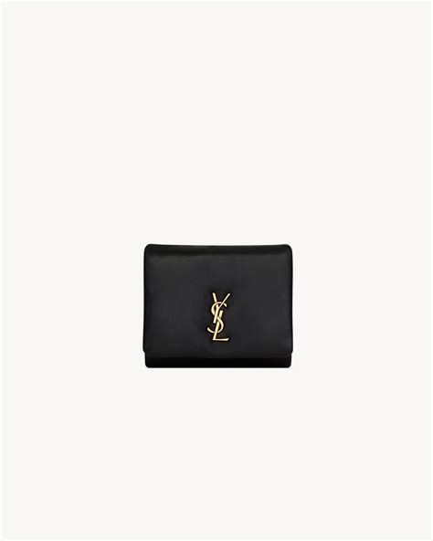 ysl lambskin wallet|CALYPSO compact wallet in lambskin .